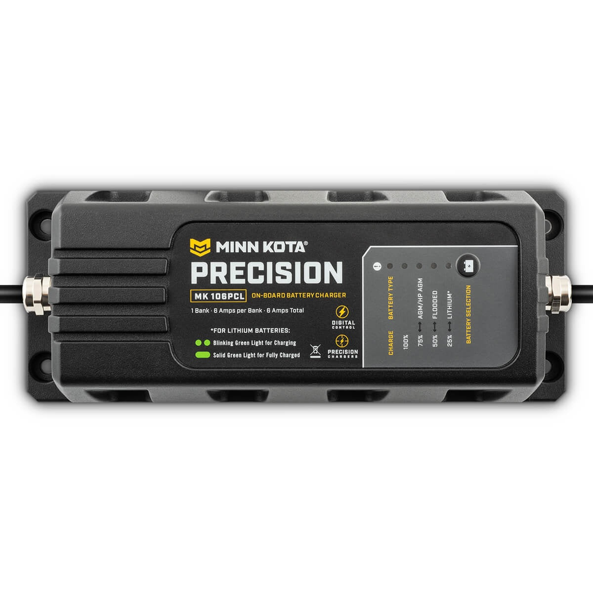 Minn Kota Mk106pcl Precision Charger 1 Bank 6amps