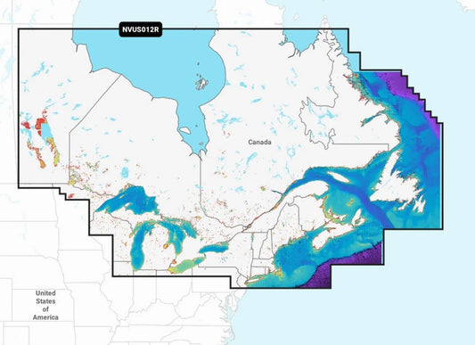 Garmin Nvus012r Navionics+ Vision+ Canada East & Great Lakes Microsd