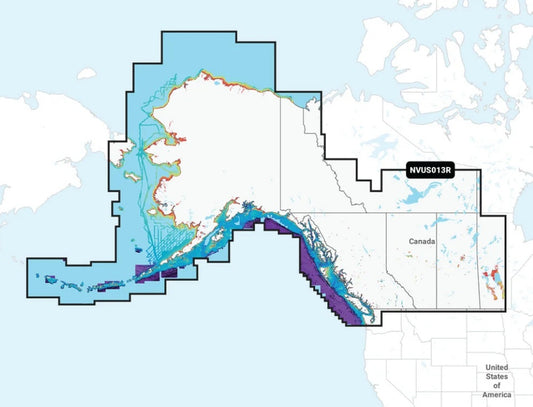 Garmin Nvus013r Navionics+ Vision+ Canada West & Alaska Microsd